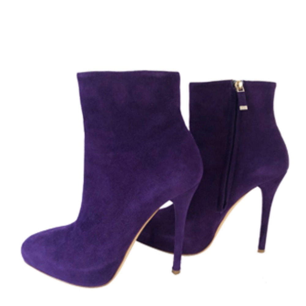 Ralph Lauren Collection Beverly Kidsuede Platform Booties - Picture 2 of 7